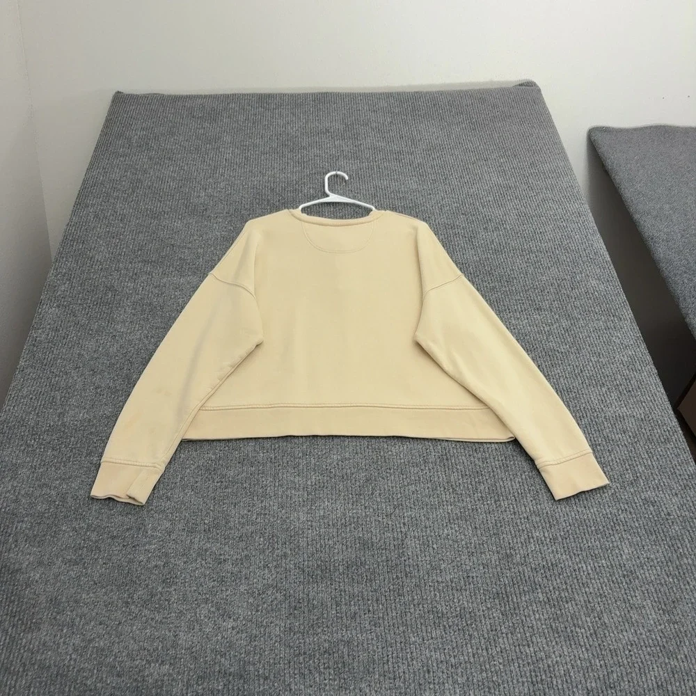 Carhartt Sweatshirt Womens L Yellow Cotton Henley Loose Fit Gorpcore Casual